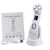 Cara Piel EMS Mesoterapia Electroporación RF Radiofrecuencia Facial LED Fotón Dispositivo para el cuidado de la piel Estiramiento facial Apriete la máquina de belleza