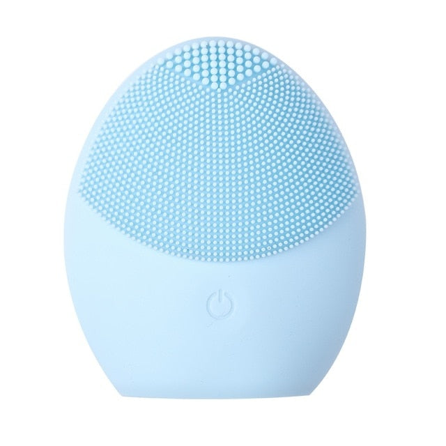 Cepillo de limpieza facial de silicona mini Limpiador facial eléctrico Limpiador facial eléctrico Cepillo de masaje para limpieza profunda de la piel