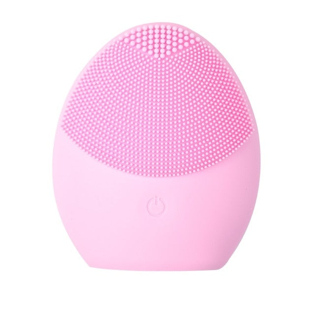 Cepillo de limpieza facial de silicona mini Limpiador facial eléctrico Limpiador facial eléctrico Cepillo de masaje para limpieza profunda de la piel